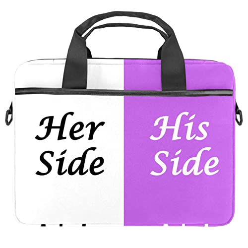 Sacoche ordinateur 13.3 pouces Her Side His Side, cadeau idéal pour couple actif