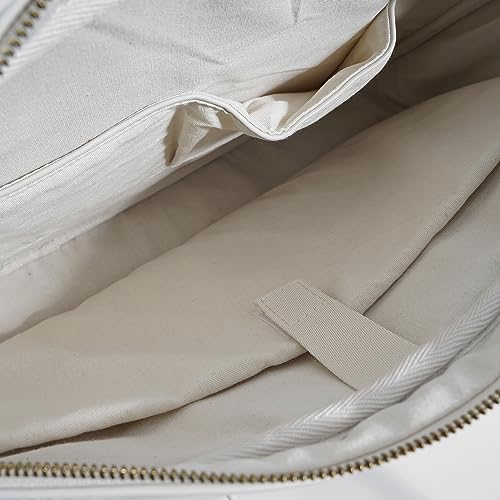 Laptop Tote for Men & Women 14Inch Computer Bags Briefcase Business Office Travel Work Handbag Carrying Bag with Large Front Pocket Color White4