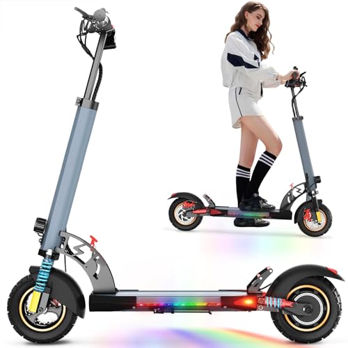 Patinete Eléctrico 500W, Batería 48V/12.5Ah, Autonomía 25-30KM, Velocidad Máx 25KM/H, Freno de Disco Doble Delantero y Trasero, Neumáticos de Aire 10', Plegable de Aluminio, Carga Máx 120KG, para Desp