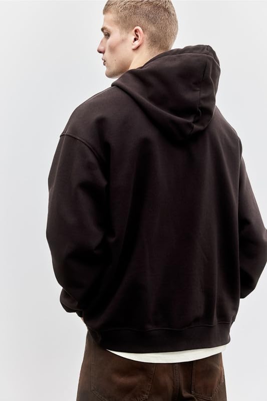 Image of Casual Fleece Hoodie Sweatshirt Solid Hooded Collar Drawstring Long Sleeve Pullover for Men & Women