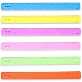 flexible ruler for checking sizes 12 pulgadas Juvale 36-pack de plástico flexible de 12 pulgadas reglas para la escuela y de oficina, 6 colores transparentes