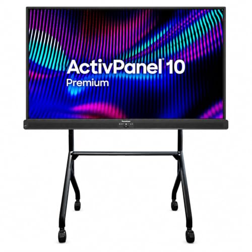 Image of Promethean ActivPanel 10 Premium Smart Board 55 inch Digital Whiteboard for Office or Classroom, 4K UHD, OS Flexible Device, Includes Mobile Stand