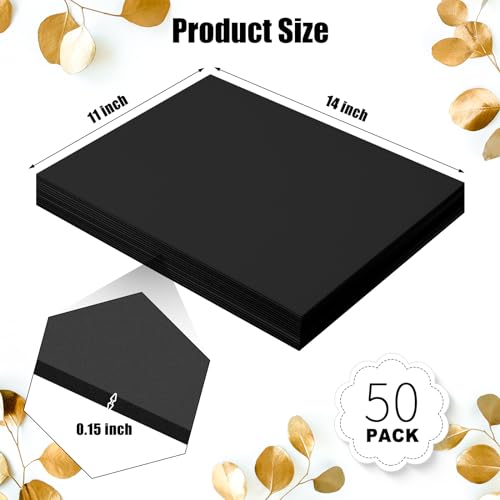 Image of Frienda 50 Pack Foam Board 11 X 14inch Black for School Art Projects | Rigid Foam Core Double Sided Surface, Lightweight for School Projects Crafts Presentations Office Displays Wedding Artwork