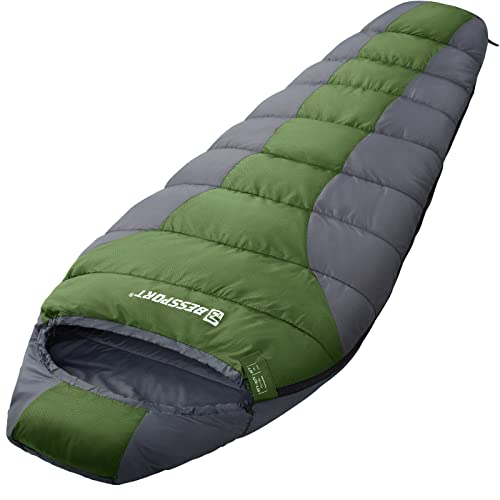 BISINNA Mumienschlafsack -10°C Bis 5°C - 4 Jahreszeiten Outdoor Schlafsack