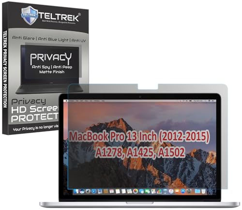 Image of Privacy Anti SPY Screenguard Compatible With Laptops With MacBook Pro 13 Inch (2012-2015) A1278, A1425, A1502 Anti Peep Matte Screen Protector Not a Tempered Glass,