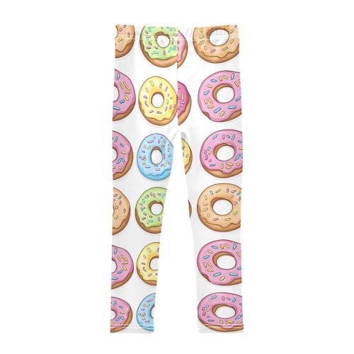 Girls' Leggings Doughnuts Rose Red Kids Yoga Tights Pants 1 Pack 208607052
