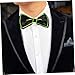 LIFKOME Fashionable Party Bow Tie Green Flashing Tie Led Lights for Dress up No Battery Required