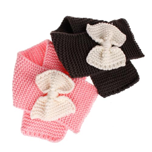 FOMIYES Knitted Bowknot Collar Scarf Dark Grey Winter Neck Warmer for Outdoor Activities Soft and Stretchy Cold Protection Accessory