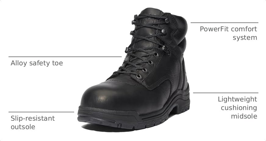 Image of Timberland PRO Mens Titan 6 Inch Alloy Safety Toe Industrial Work Boot