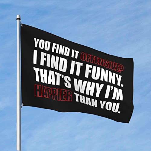 Drapeaux de voiture pour chambre et décoration murale géante You Find It Offensif