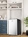 KRIB BLING 3.2 Cu.ft Upright Freezer Compact Mini Freezer with Removable Shelves for Bedroom, Office, Kitchen, Dorm,Silver