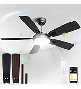 Ventilatore Da Soffitto BLITZWILL Con Luce LED - Ø132cm, 3 Pale, App/Telecomando | 6 Velocità, 3 Colori - Foto 2