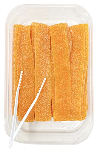 Zweet Sour Juicy Peach Candy Belts 10 Ounce – Sour Kosher Candy, Halal Candy – Resealable Pack Of Sour Licorice Belts #TOP1