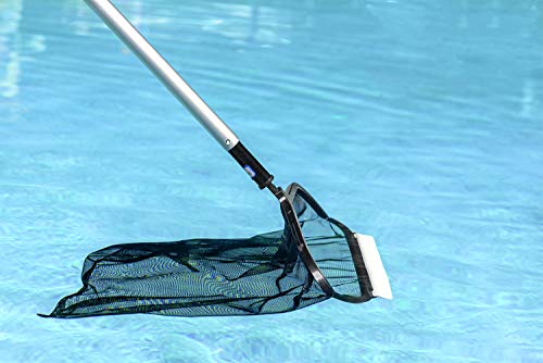 Poolmaster 21182 Premier Collection Solid-Core Aluminum Swimming Pool Leaf Rake With Durable Fine-Mesh Net, Medium, Silver #TOP6