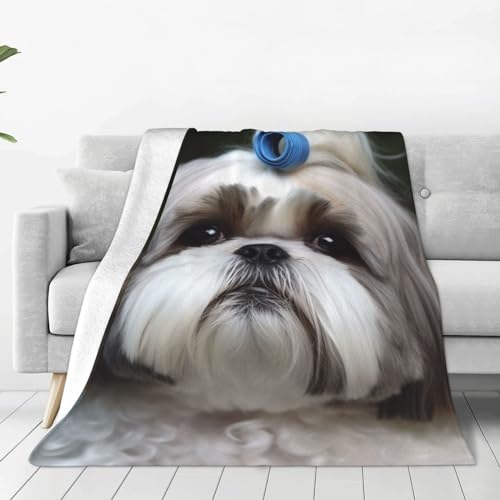 Couverture Shih Tzu imprimée pour réchauffer le cœur des passionnés