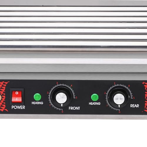 Image of Great Northern Popcorn 11 Roller Hot Dog Machine | Countertop Hot Dog Roller with Dual Temperature Zones - Makes Up to 30 Hotdogs, Brats, or Sausages