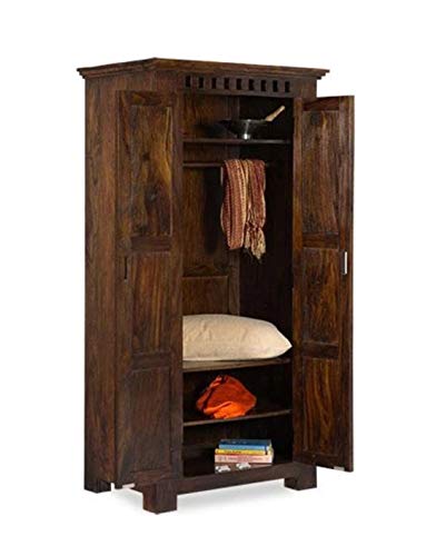 Image of Sheesham Solid Wood Furniture Kuber Wardrobe for Bedroom