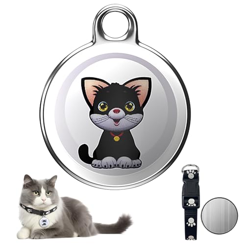 HIULLEN GPS Tracker for Cats Dogs, Mini Pet Tracker for Cats, Anti-Lost Cat Tracker Collar with No Monthly Fees, Real-Time Location Tracking, Waterproof Cat Tracker, GPS Collar for Small Cat Dogs