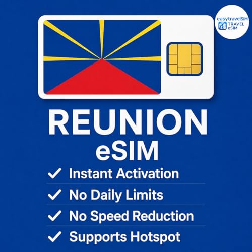 eSIM Réunion hotspot compatible partage de connexion avec 20 Go internet pour 30 jours