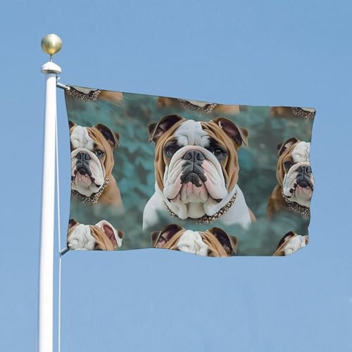 Drapeau bouledogue anglais double face haute résistance cour - 3