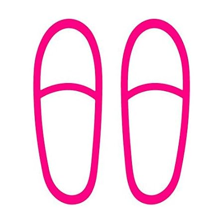 Amazon Co Jp スリッパ 表示 シルエット ステッカー シール デカール 25cm ホットピンク 文房具 オフィス用品