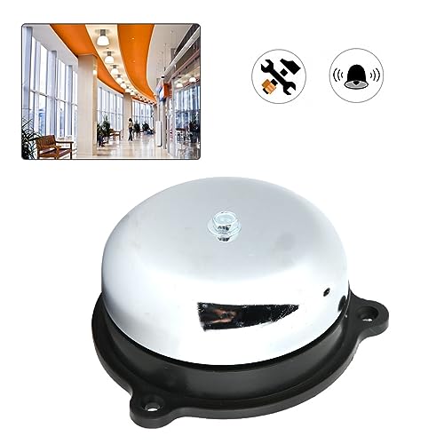 100mm 4 Inch Electric Ring Bell 12V DC No-Sparking Signal Alarm Bell, Stainless Steel Industrial Electric Alarm Bell Loud Signal Bell for School Factory Warehouse Industrial Warning System by Sonew - Image 4