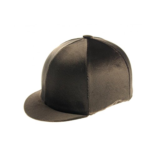 Capz - Copertura in Velluto per Casco da Equitazione (Casco Non Incluso) (Taglia Unica) (Marrone)