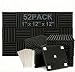 48 Pack 12"X 12"X1" Acoustic Panels Studio Soundproofing Foam Wedge Tiles, (48BLACK)