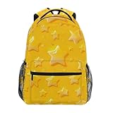 Sac  Dos Yellow Stars Cartable Scolaire Classique Cartables Unisexe Rucksack pour cole Voyage tudiant 29X40CM