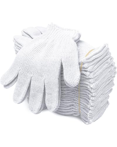 FJDZ SAFETY Cotton Work Gloves,12 Pairs String...
