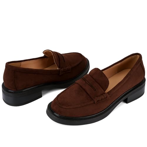 Image of Loafers for Women, Classic Penny Slip On Flat Dress Shoes