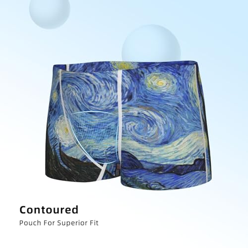 Boys' Cotton Boxer Brief Soft Underwear-The Starry Night4
