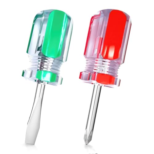 2Pcs Flat & Cross Head Screwdrivers – Mini Screwdriver Set