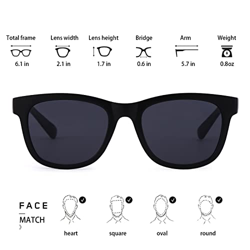 Classic Retro TR90 Sunglasses Non-Polarized for Women Man UV Protection Frame2