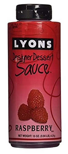 2-Pack Lyons Raspberry Designer Dessert Sauce and Ice Cream Topping plus Applicator Tip