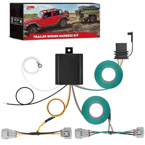 Nilight 4 Pin Trailer Wiring Harness Kit 55513 Compatible with Toyota 2005 2006 2007 2008 2009 2010 2011 2012 2013 2014 2015 Tacoma 2008-2012 Hilux 1993 1994 1995 1996 1997 1998 T100 Tow Hitch