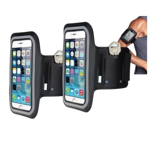 Kit 2 Capas De Braço Porta Celular P/Corrida Caminhada 6,7 Pol