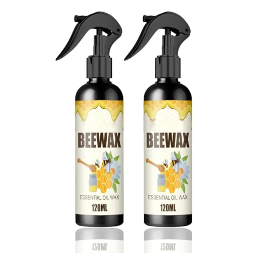 Cera de abejas natural micromolecularizada en spray 120ml, cera de abejas en spray para pulir y...