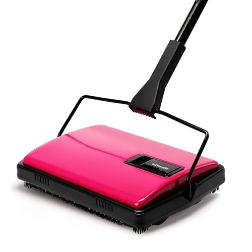 Image of Manual Carpet Sweeper with Extra Roller,Non-Electric Pet Hair Remover