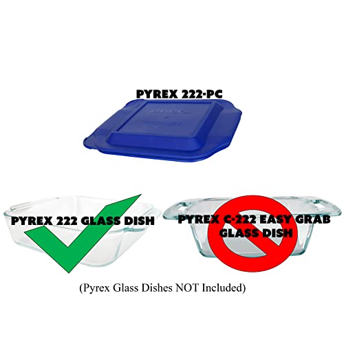Couvercle de rechange Pyrex bleus 222 étanches pour conserver les restes - 3