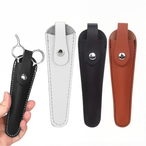 ZUWIJEQ 3 Pcs Étui en Cuir Sécurité Les Ciseaux Couvrent Gaine Des Ciseaux Couture Protector Étui en Cuir pour Ciseaux De Coiffure Housse de protection pour ciseaux...