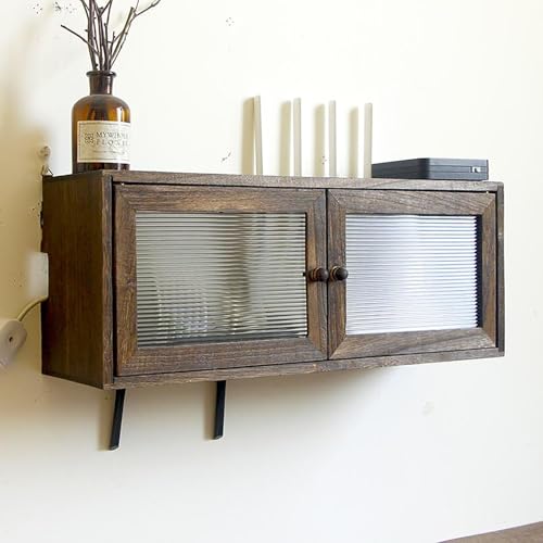 DQSPDBD Estante de madera para enrutador de pared, caja de almacenamiento para enrutador WiFi, caja oculta, armario de almacenamiento para enrutador WiFi de madera maciza para oficina y hogar