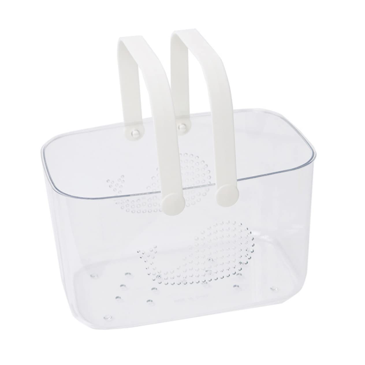 Panier de bain en plastique blanc de grande capacité pour rangement de savon