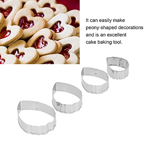 Cortadores Fondant Peonía Acero Inoxidable 4 Pzas miniatura 3
