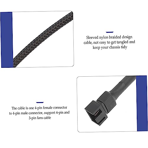 Ventiladores PWM unidades de cable de extensión compatible con PC SHINEOFI 5 uds 4