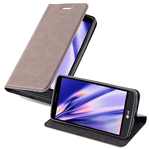 Cadorabo Book Case Compatible with LG G3 Stylus in Coffee Brown - with Magnetic Closure, Stand Function and Card Slot - Wallet Etui Cover Pouch PU Leather Flip