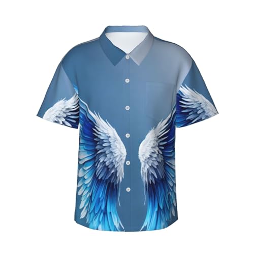 Chemise hawaïenne ailes d'ange et short d'été décontracté EdWal pour vos vacances à la plage