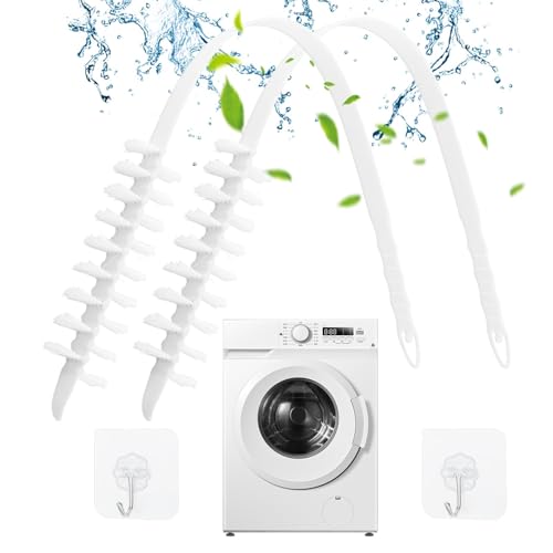 2 Pcs Washing Machine Cleaning Brush Rolling Washing Machine Cleaner Front Loader Cleaning Tools with Storage Hook (23.23 x 5.51 x 1.38 inch)