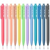 Mr. Pen- Retractable Gel Pens, 12 Pack, Black Ink Gel Pens, Pastel Barrels, Fast Dry, Gel Pen Fine Point 0.7mm