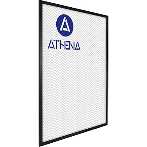 Athena Thin Black Ash Picture Photo Frame (A1 Size, 59.4 x 84 cm) Portrait or Landscape Photo Frame with Clear Styrene Sheet & Wall Mounted Hook for Photos, Pictures, Posters, Decor, Certificate Frame Cover